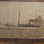 Különleges régi fotó antik hajós fénykép S.Y.Alberta angol gőzhajó belga királyi yacht 1910 es évek fotó