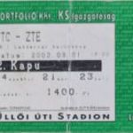 FTC - ZTE labdarúgó mérkőzés belépőjegy, 2002.03.01 fotó