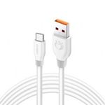 Olesit Adat- és Töltőkábel K193, 150 cm, USB-C/USB típusú, 2.4A gyorstöltés, fehér fotó