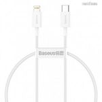 BASEUS SUPERIOR adatkábel és töltő - FEHÉR - Type-C / lightning 8pin, PD 20W, gyorstöltés támogat... fotó