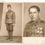 II. vh-s eredeti fotók, m. kir. honvéd őrv. kitüntetések, horgonyos számomra ismeretlen, 101 VÉP? fotó
