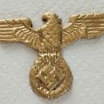Harmadik Birodalom II. vh. német náci horogkeresztes POSTA tisztviselő sapka jelvény balra néző sas fotó