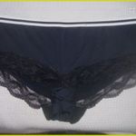 Fekete fehér csíkos gumijú, csipkés fekete színű bugyi 2XL/3XL fotó