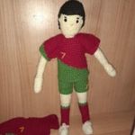 Ronaldo horgolt figura fotó