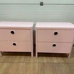 IKEA Busunge rózsaszín, kétfiókos komód 2db fotó