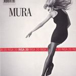 Mura 223 Sensual Sheer Back seam Riga 20den hátul csíkos harisnyanadrág testszín 3-as méret fotó