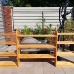 Eladó egy EXTRA NAGY MÉRETŰ falra akasztós fenyő polc. Búrot szép állapotú fotó