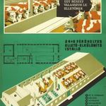 régi plakát: LÉTESÍTSÜNK ELLETŐ ISTÁLLÓT! Fery Antal 1967 mezőgazdaság állattenyésztés fotó