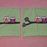 2 db baglyos párnahuzat szettben (39x39) fotó