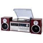 Trevi TT 1072 E fekete retro bakelit lemezjátszó/Mini HiFi rendszer fotó