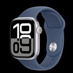 Apple Watch S10 GPS 42mm ezüst alumíniumtok, kék sportszíj M/L fotó