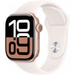 Apple Watch 10 42mm Rose Gold Alumínium keret (Light Blush Sport Band szíj) S/M (MWX93QF/A) fotó