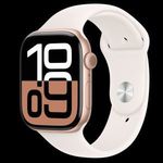 Apple Watch S10 GPS 46mm rosegold alumíniumtok, rose sport M/L fotó