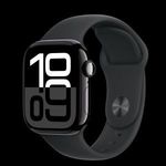 Apple Watch S10 GPS 42mm fekete alumíniumtok, fekete sport M/L fotó
