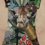 DESIGUAL női 36-os női S-es tunika, hosszított felsőrész , zsiráfos -egyedi designer darab. fotó