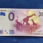 FRANCIAORSZÁG 0 EURO 2024 BIOPARC ZSIRÁF! RITKA EMLÉK PAPÍRPÉNZ! UNC! fotó