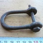 Régi kovácsolt vödör bilincs (gémeskút kerekeskút) (F-3622) 8.5 cm, 108 g fotó