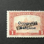 Magyarország 1919 Arad francia megszálllás Parlament-Köztársaság 1 K * A fotó