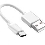 Prémium Adat- és Töltőkábel, 20 cm, USB-C/USB típusú, 2.4A gyorstöltés, fehér fotó