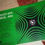 SOKOL 404 HASZNÁLATI, KAOCSOLÁSI, JÓTÁLLÁS, SZÁMLA 1982 BÉKÉSCSABA UNIVERZÁL fotó