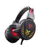 Gamer fejhallgató, USB + 2db 3, 5mm Jack, vezetékes headset, beépített mikrofon, 7 színű RGB világ... fotó