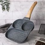 Tapadásmentes tojás és grillserpenyő-3 rekeszes fotó