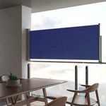 kék behúzható oldalsó teraszi napellenző 100 x 300 cm fotó