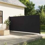 fekete behúzható oldalsó napellenző 180 x 500 cm fotó