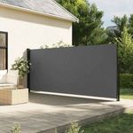 antracitszürke behúzható oldalsó napellenző 180 x 500 cm fotó