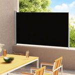 fekete behúzható oldalsó terasznapellenző 200 x 300 cm fotó