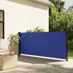 kék behúzható oldalsó napellenző 120 x 500 cm fotó