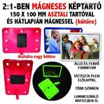 3: 1-ben mágneses képtartó falra, asztalra, hűtőre (150x100 mm) - üres fotó