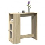 sonoma tölgy szerelt fa bárasztal tárolókkal 101x40x103, 5 cm fotó