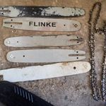 Különböző méretű láncfűrész kardok és fűrészláncok fotó