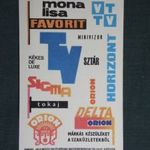 Kártyanaptár, Kaposvár iparcikk üzletek, Orion, Videoton televízió, rádió, 1968 (1) fotó