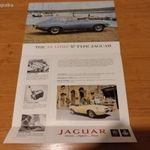 régi retró 1968-as jaguár e type prospektus-plakát, német, hibátlan. fotó
