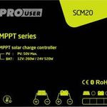 ProUser SCM20 Napelem töltésszabályozó MPPT 12 V/DC, 24 V/DC 20 mA fotó