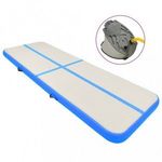 kék PVC felfújható tornamatrac pumpával 500 x 100 x 20 cm fotó