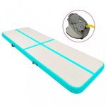 zöld PVC felfújható tornamatrac pumpával 500 x 100 x 20 cm fotó
