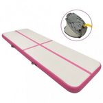 rózsaszín PVC felfújható tornamatrac pumpával 500 x 100 x 20 cm fotó