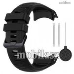 Okosóra szíj - szilikon - FEKETE - 125mm+102mm hosszú, 26mm széles - Garmin Instinct 2X Solar (50... fotó