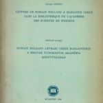 Romain Rolland levelei Czeke Mariannehoz a Magyar Tudományos Akadémia Könyvtárában fotó