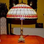 Tiffany lámpa réz talppal, hatalmas 70 cm fotó