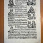 1493 ŐSNYOMTATVÁNY - a Schedel krónika lapja uralokdók képeivel és történelmi leírással fotó