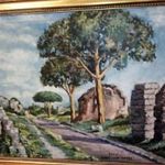 Molnár C Pál - Via Appia, Róma, gyönyörű régi festmény! fotó