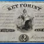 1852 -es UNC Emigrációs Kossuth ezüst 2 Forint Szabadságharcos bankó Ritka !! (L1775) fotó