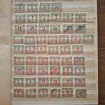 Magyar portó bélyeg gyűjtemény A/4 albumban 1903-1958-ig bélyegzett, pár db postatiszta fotó