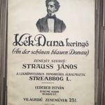 Strauss János - Kék Duna Keringő (An Der Schönen Blauen Donau) kotta Zenemű Kiadó; restaurált péld. fotó