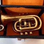 Boosey Heley London trombita, kornett (zsebtrombita) fotó