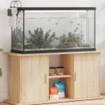 vidaXL sonoma tölgy színű szerelt fa akváriumi állvány 121x41x58 cm fotó